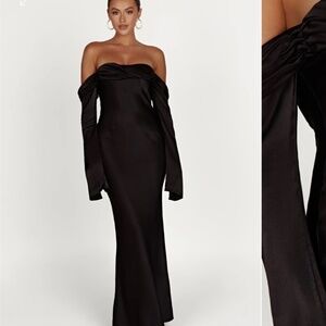 Meshiki Black Silk gown